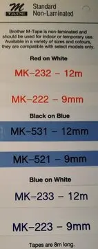 Brother MK Labels