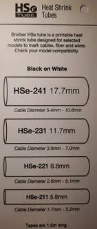 Brother TZE HEatshrink